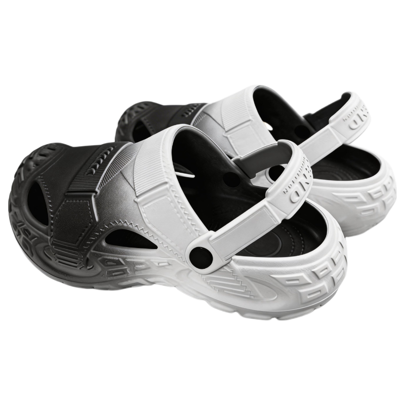 HIPANDA Men's Non-Slip EVA Hole Shoes Thick Sole Height Increasing Breathable Comfortable Open Toe Beach Driving Sandals