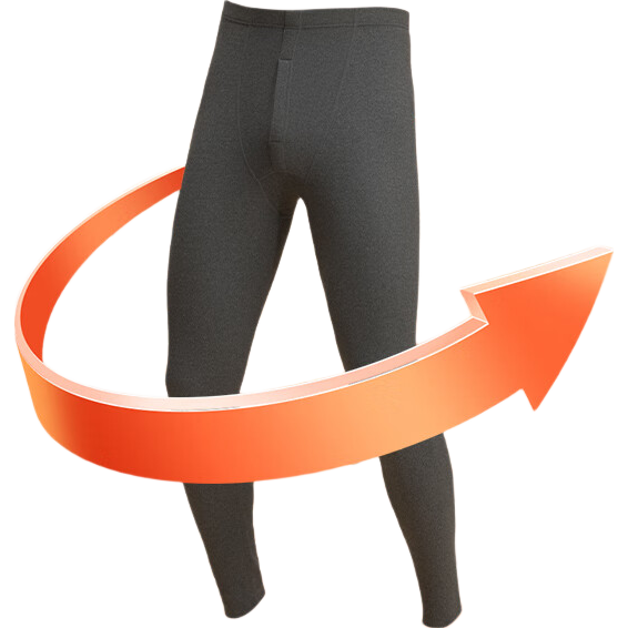 Defend Orange Men's Thermal Pants Autumn Winter Goat Cashmere Antibacterial Basic Leggings Dark Gray 3XL