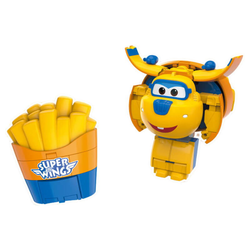 AULDEY Super Wings Dodo French Fries Transforming Kids Educational Pretend Play Food Toy Birthday Gift for Boys and Girls