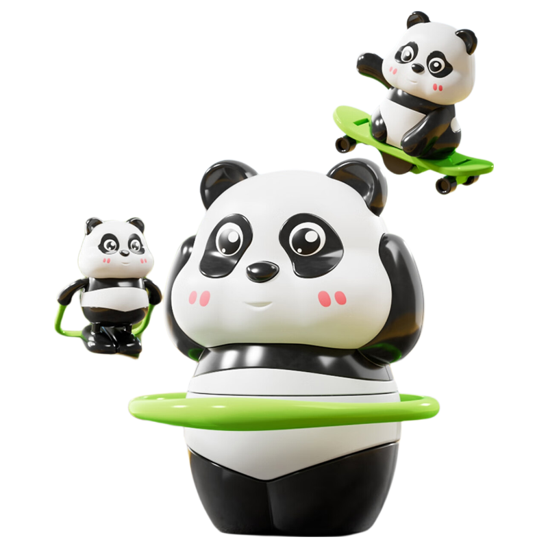 Shangmei Beibei Children's Wind-Up Toy National Treasure Panda Crawling Head-Lifting Training Creative Toy Boys and Girls New Year Gift