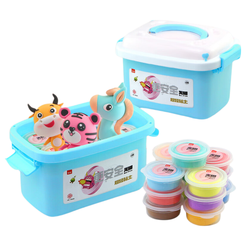 Luofu Boron-Free Ultra-Light Clay, 24 Colors, Play Dough, DIY Craft Toy for Children, Birthday Gift