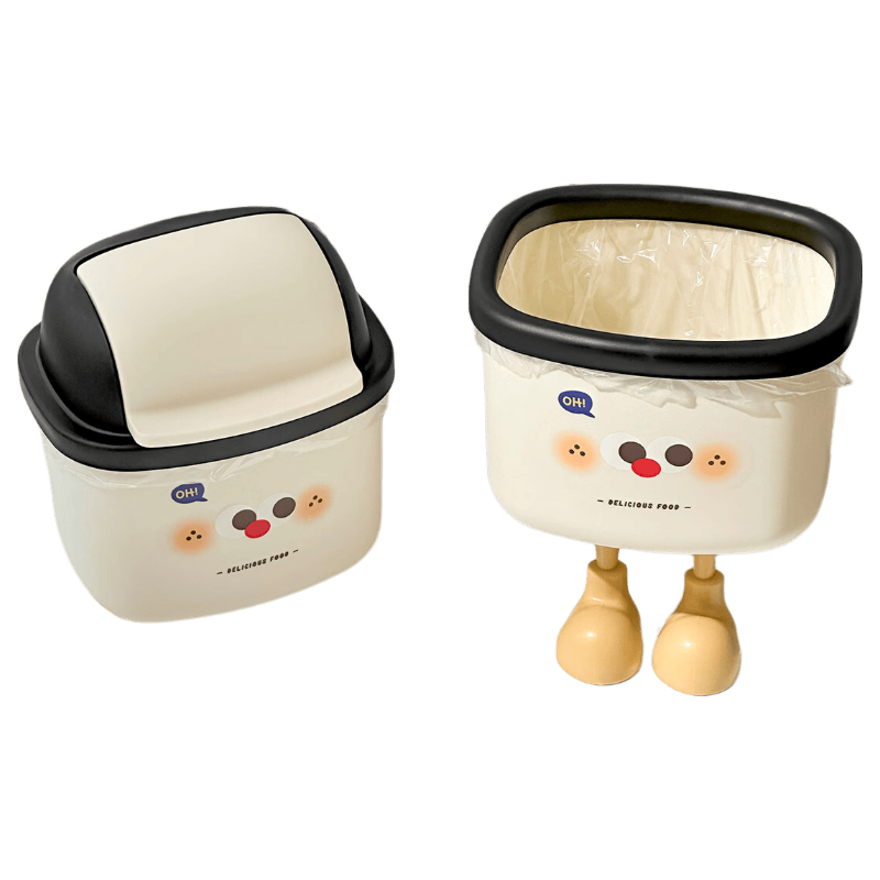 Class 3-2 Realistic Educational Kids Toy Mini Desktop DIY Trash Can Pretend Play Gift for Boys and Girls