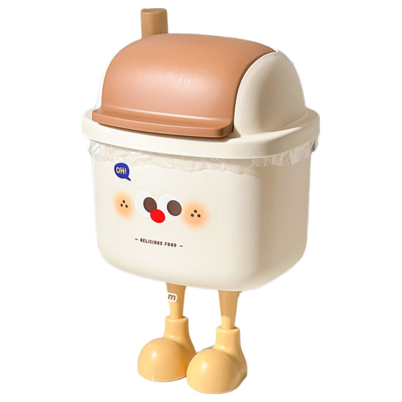 Class 3-2 Realistic Educational Kids Toy Mini Desktop DIY Trash Can Pretend Play Gift for Boys and Girls
