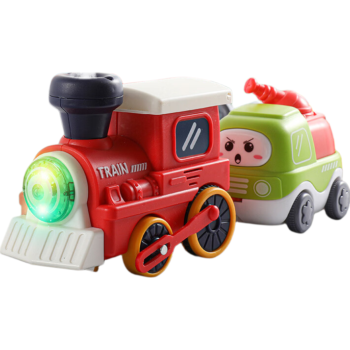 Guangduola Kids Electric Train Toy Magnetic Track Train Set for Ages 1-3 Boys Engineering Car Birthday Gift