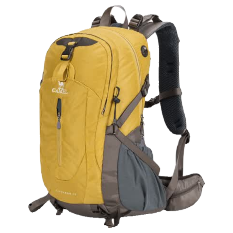 CAMEL Mountain Climbing Backpack, Outdoor Professional Backpack, Sports Backpack for Men And Women, Large Capacity, Lightweight Hiking Camel Yellow