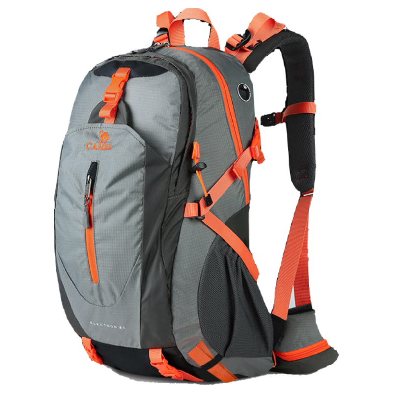 CAMEL Outdoor Hiking Backpack, Travel Lightweight Large Capacity Backpack, Cycling Running Bag for Men And Women, 1F01O018 Gray
