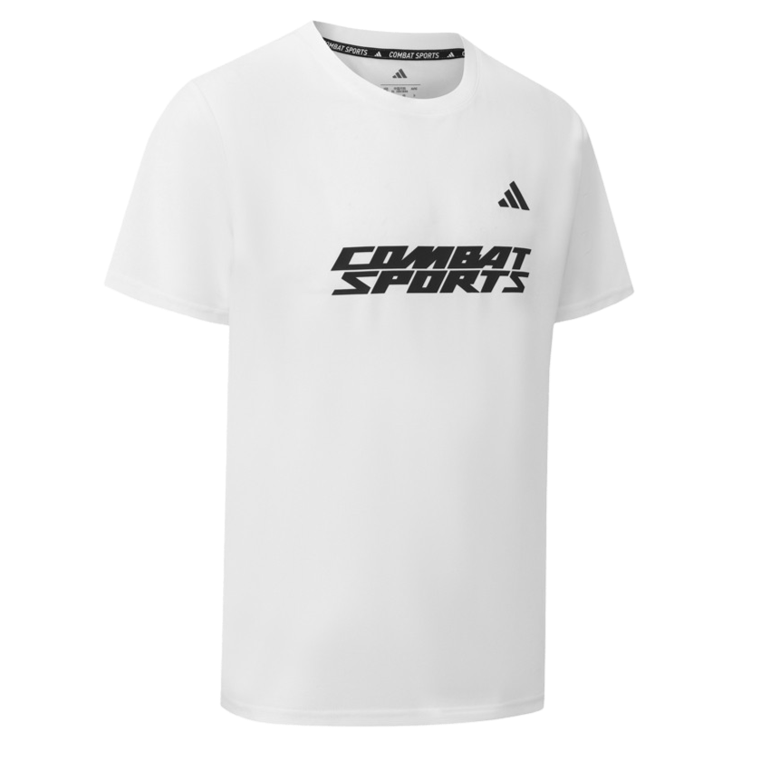 Adidas Summer Moisture-Wicking Quick-Dry Short Sleeve Unisex Couple Sports T-Shirt Crew Neck Casual Half Sleeve White/Black XL
