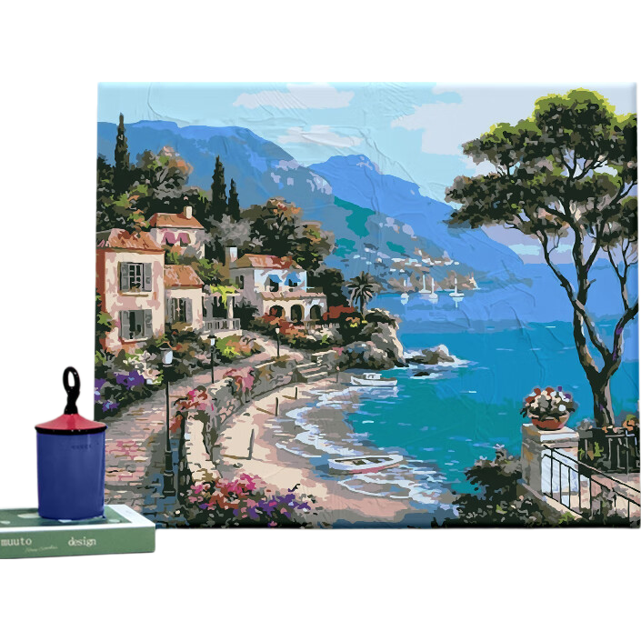 Haojiubujian Digital Oil Painting DIY Landscape Handmade Painting, Bedroom Living Room Decorative Painting, Acrylic Painting Wall Art