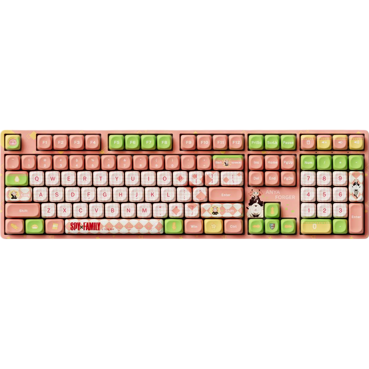 AKKO Spy x Family Anya Collaboration Triple-Mode Mechanical Keyboard 108-Key Wired Bluetooth Wireless Gaming Office Keyboard for Women