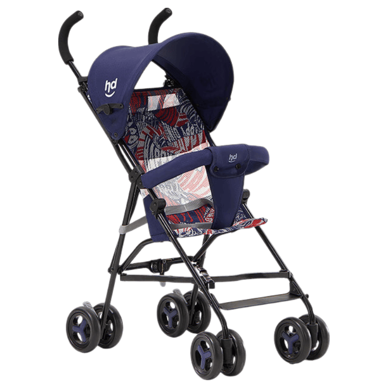 Happy Dino Stroller, Lightweight Foldable Portable Umbrella Stroller for Babies And Toddlers, Baby Walking Aid, Hand-Pushed Cart, Blue, LD099-C