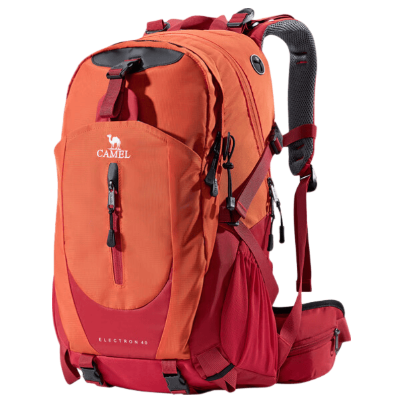 CAMEL Mountain Trekking Outdoor Professional Backpack Unisex Sports Large Capacity Travel Backpack Vermilion Red