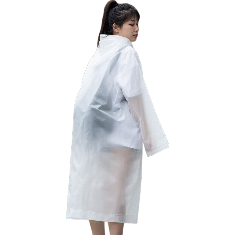 BWNK Disposable Thickened Adult Outdoor Portable Hooded One-Piece Raincoat Poncho for Cycling and Hiking 2-Pack