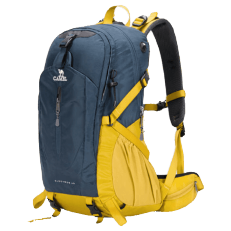 CAMEL Mountain Climbing Backpack, Outdoor Professional Backpack, Sports Backpack for Men And Women, Large Capacity Travel Bag, Deep Blue