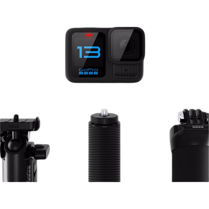 GOPRO HERO13 Black Official Extended Battery Pack Bundle (Camera + 64GB Memory Card + Dual Charger with Two Batteries)
