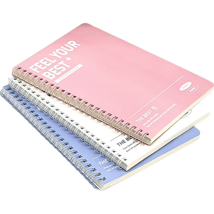 Jufu A5 Spiral Notebook 3-Pack High-Quality Student Spiral Notebooks for Middle School, High School, College, and Graduate Study Thickened Notepad Children's Day Reward Stationery Gift