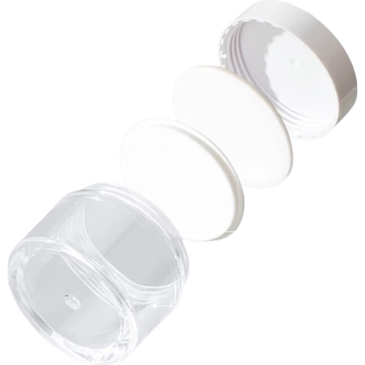 Li Qing Cream Sample Container Set [20g*3] Travel Transparent Portable Cosmetic Small Empty Jars with Lids