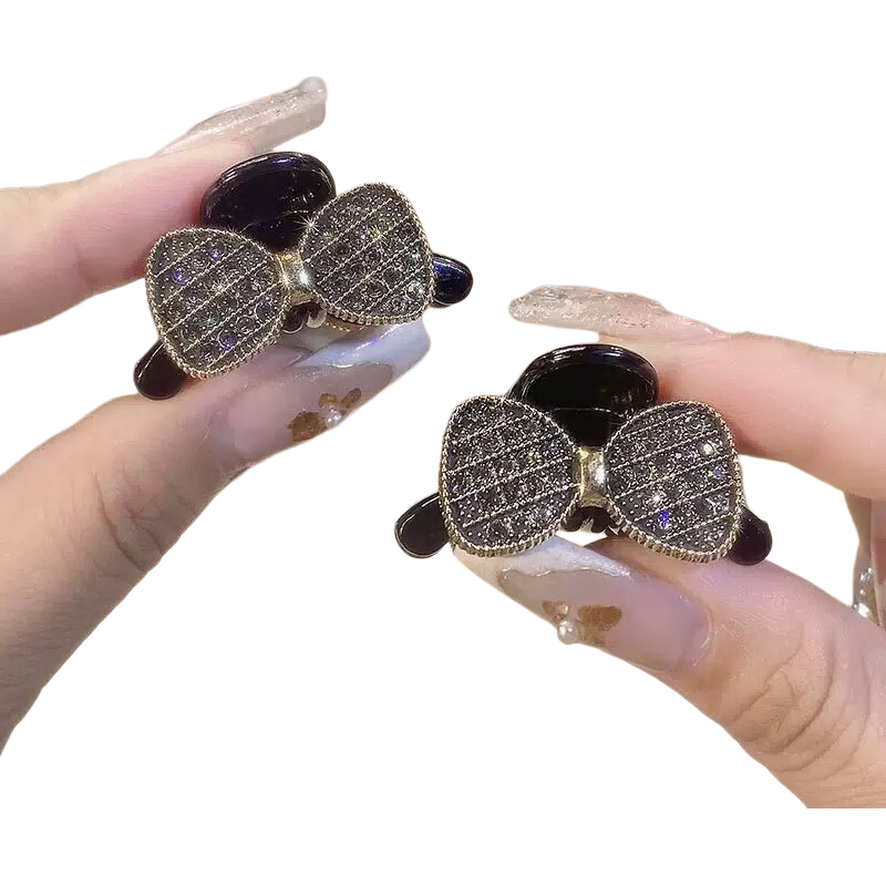LiQing Butterfly Bow Mini Hair Claw Clips [2 Pieces] Hairpins for Forehead Bangs Side Hair Accessories Gift for Girlfriend Festival