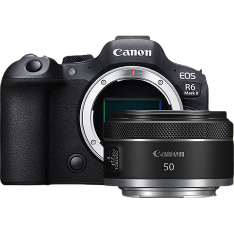Canon EOS R6 Mark II R62 Second-Generation Full-Frame Mirrorless Camera, 4K Video Live Streaming Camera, RF 50mm F1.8 Portrait Prime Lens, Travel Fun Kit