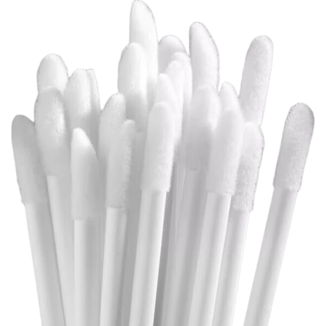 LiQing Disposable Lip Brush Sticks [Individually Packaged 50pcs] Portable Lipstick Brush Makeup Brush Lip Gloss Lip Mask Brush White Eyeshadow