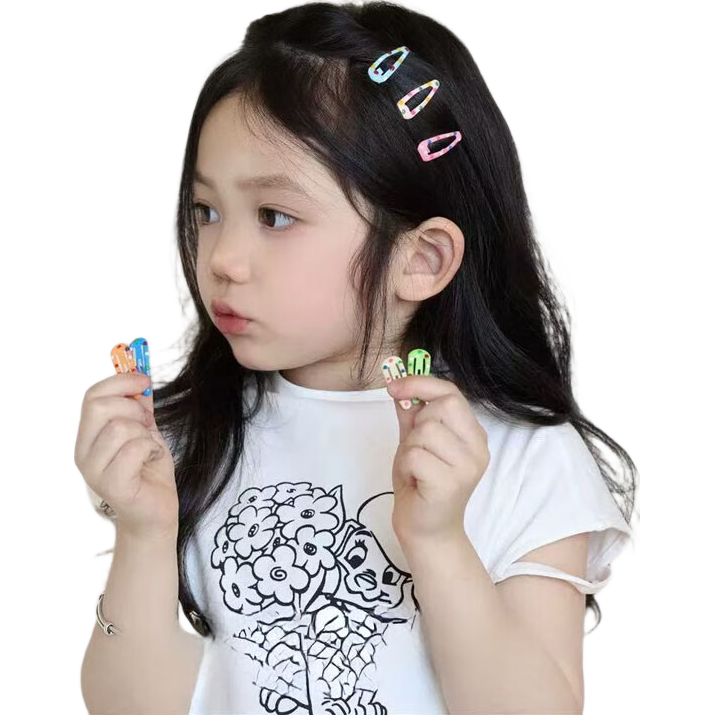 Liqing Children's Water Drop Polka Dot Hair Clips [20 Pieces] Dopamine Water Drop BB Hair Clips Baby Hairpins