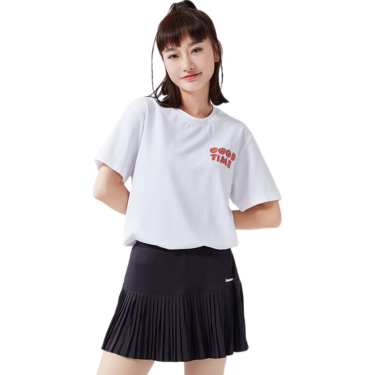 KAWASAKI Badminton Sports Skort for Women, Anti-Exposure Short Skirt S2752 Black XL