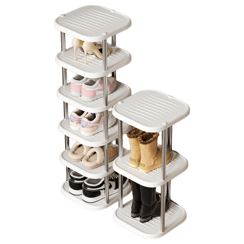 Jinlongxing Multi-Tier Shoe Rack for Entryway, Compact Stainless Steel Shoe Storage Organizer for Home, Rental Apartments And Dormitories