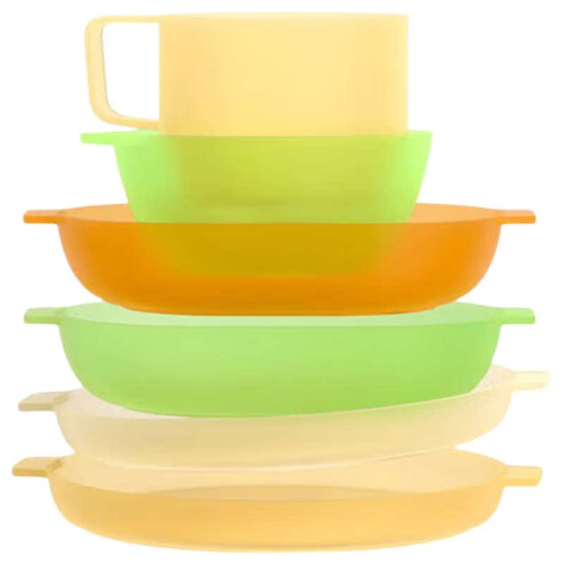 COCOME Wow O Set Cold Plate, Fruit Plate, Snack Bowl, Drink Cup, Home And Portable Children's Tableware