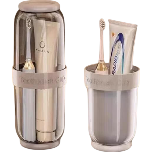 Hakkai Bird Travel Toothbrush Storage Box with 2 Detachable Toothbrush Cups Portable Toothbrush and Toothpaste Washing Set