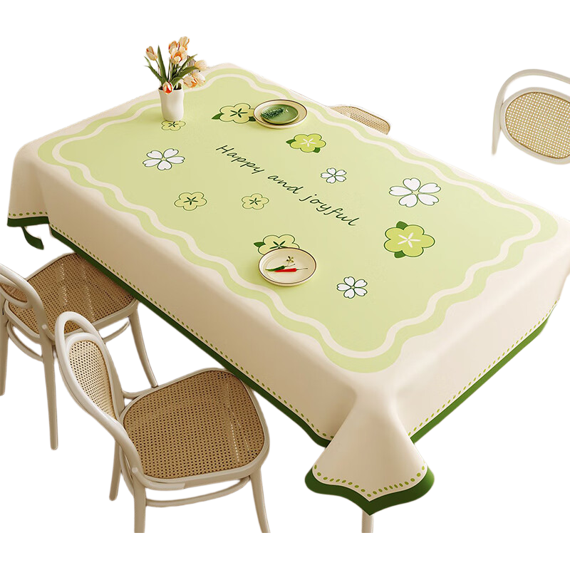 JANMEIJIA Tablecloth, Waterproof And Oil-Proof, Heat-Resistant, Coffee Table Mat, Rectangular Table Surface Protector, High-End Feel