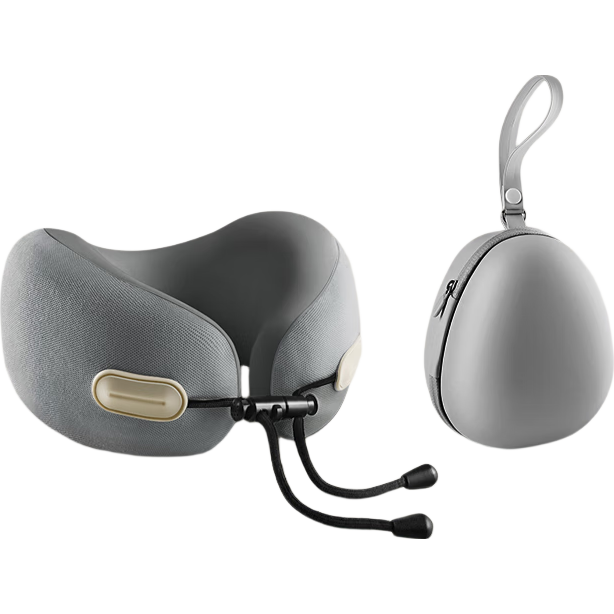HUIDUODUO U-Shaped Neck Pillow, Airplane Neck Support Pillow, Travel Portable Collapsible U-Shaped Neck Rest, High-Speed Rail Nap Aid