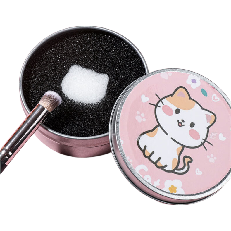 Liqing Dry Cleaning Concealer Brush Makeup Brush Cleaning Box Sponge Beauty Blender Powder Puff Cleaning Agent Tool Portable