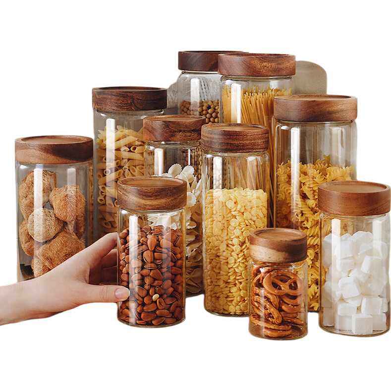 CRISTALGLASS Food-Grade Sealed Glass Jar for Coffee, Tea, Honey, Candy, Snacks, Kitchen Dry Goods Storage Container for Grains And Cereals 1300ml