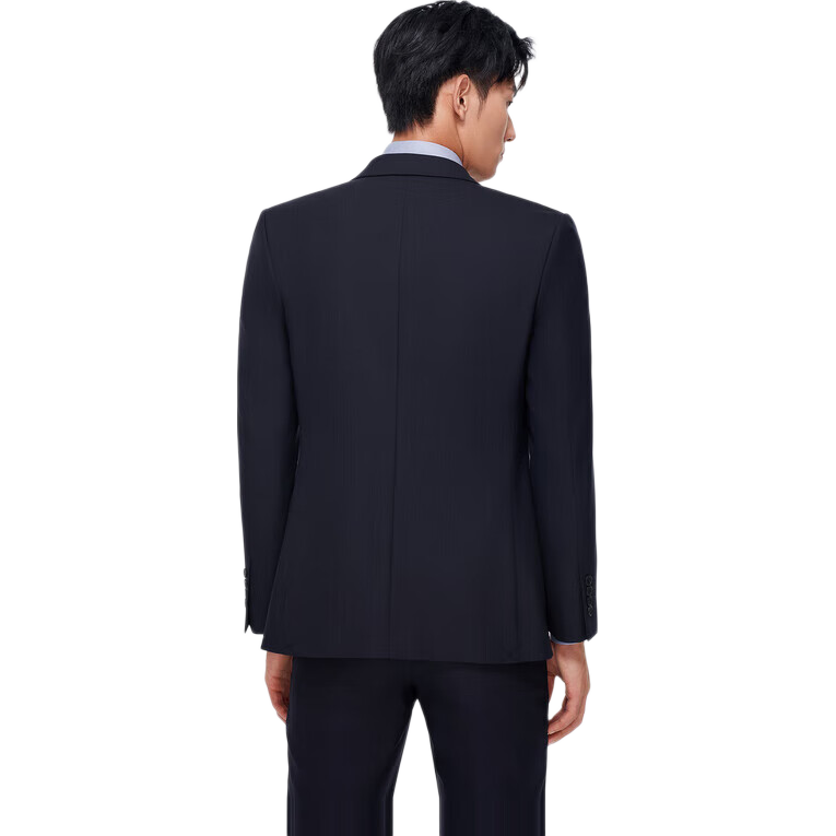 Goldlion [Pure Wool] Spring And Summer Men's Dark Twill Jacquard Slim Fit Premium Formal Business Suit