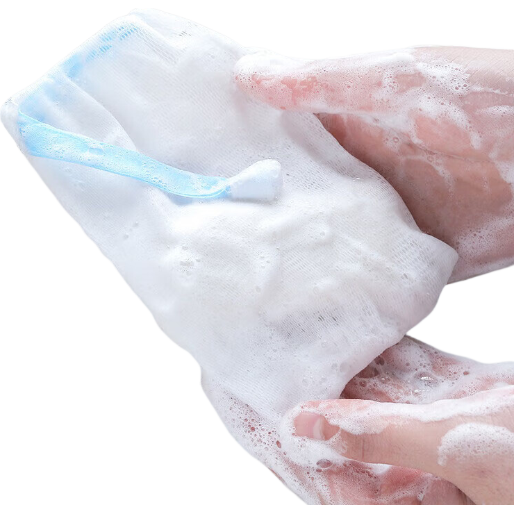 Liqing Double-Layer Foaming Net 10pcs Facial Cleanser Foaming Net Disposable Bubble Maker Travel Soap Net Bag