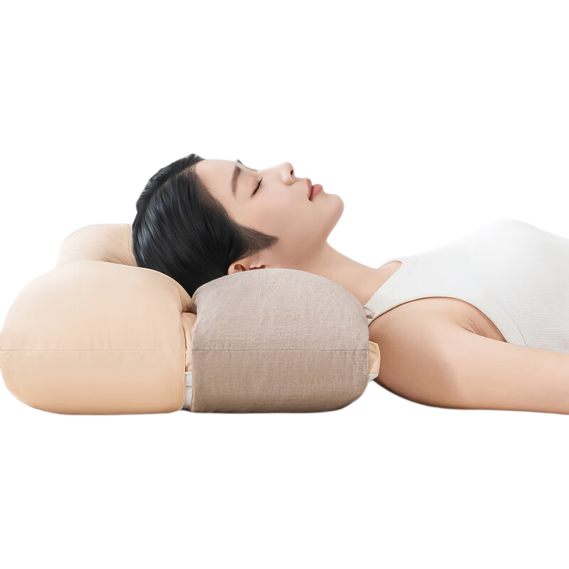 JD Original Folding Pillow, Neck Support Pillow, Three-In Detachable Pillow, Class A Pure Cotton Fabric Buckwheat Combination Style, 40x60cm