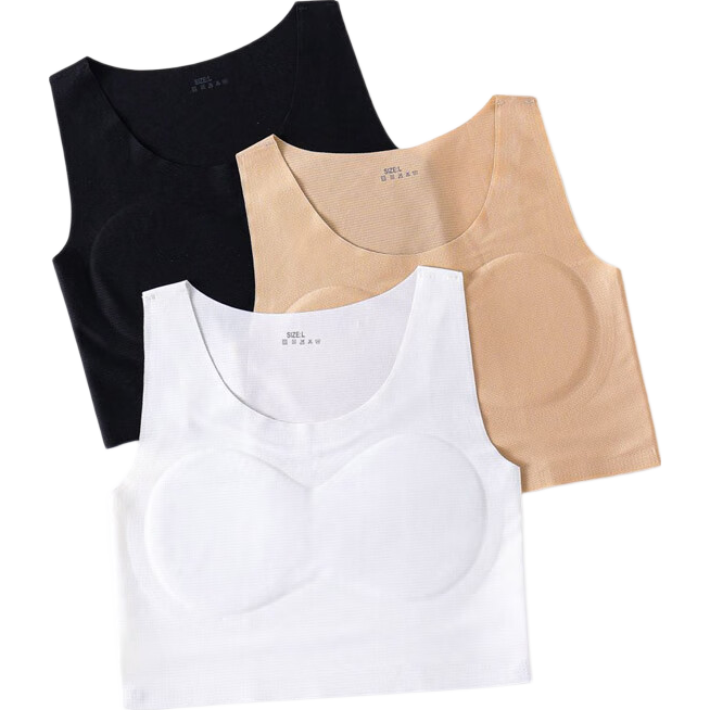 Caramella Seamless Bralette for Chest Reduction, Flat Front, Student Vest, Large Breasts Minimizer, Ultra-Thin Summer Sports Bra for Wome