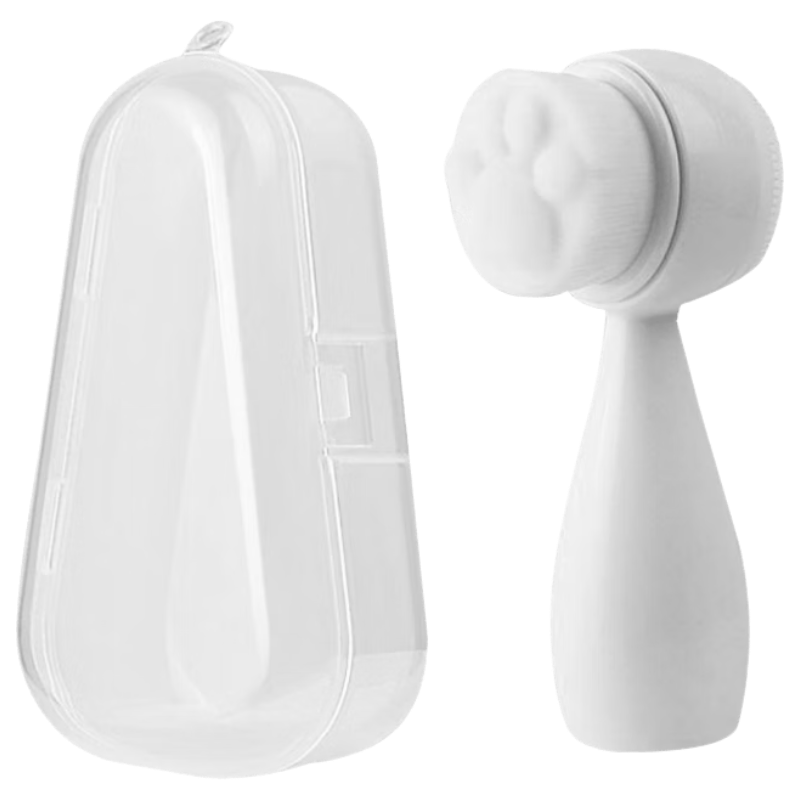 Chense Double-Sided Facial Cleansing Brush, Soft Silicone Face Scrubber, Pore Cleaner, Manual Massage Brush
