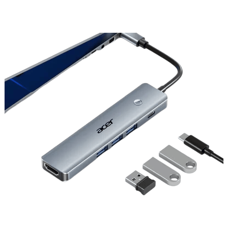 Acer Type-C Expansion Dock, USB3.0 Hub, HDMI Adapter, Compatible with MacBook, Computer And Phone Converter, 4K60Hz Screen Mirroring, PD Charger, Five-I