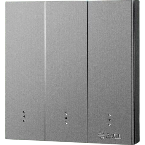 BULL Intelligent Switch, Voice/manual Control, No Network Required, Three-Position Remote Control Switch, Gray GTQ312