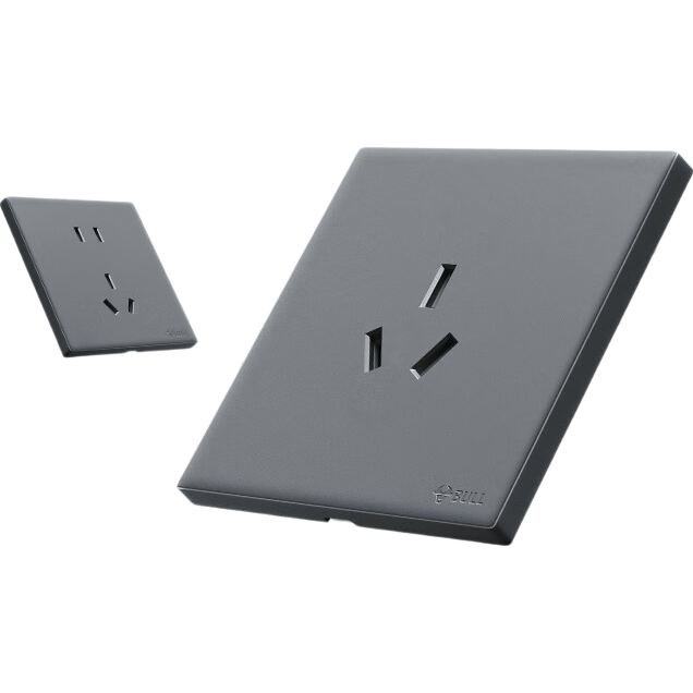 BULL Switch Socket G60 Series Three-Hole 16A Air Conditioner Socket Ultra-Thin Panel G60Z104 Phantom Gray