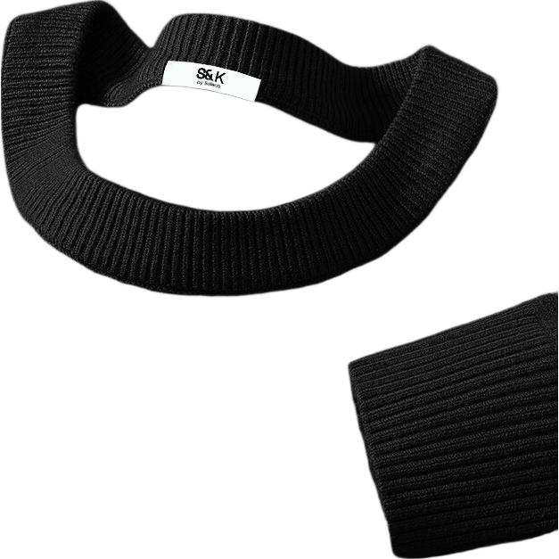 Baleno S&K Series Men's Sweater Autumn Winter Solid Color Casual Simple Base Layer Double-Strand Heavyweight Knitwear