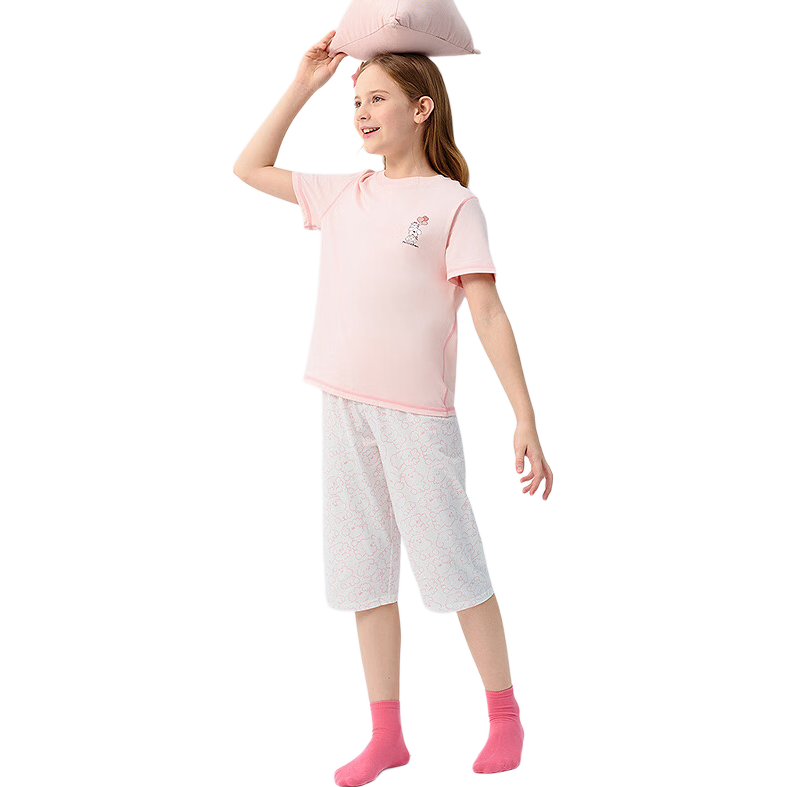 BALABALA Pajama Set for Boys And Girls, Home Wear, Air Conditioning Wear, Summer Style [Miiichan IP] 209225171208