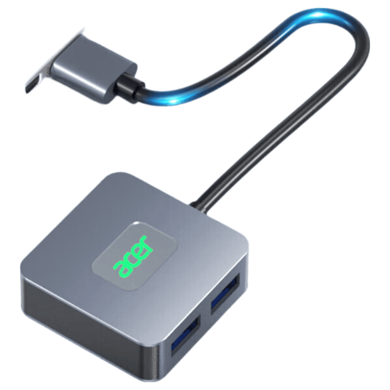 Acer USB3.2 Hub, 4-Port Expansion Dock, Hub Amplifier Extension Cable, One-To 10Gbps, for Laptops And Desktops, Multi-Port Expansion, 1 Meter