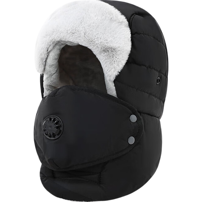 YUZHAOLIN Warm Lei Feng Hat, Winter Men's Fleece-Lined Hat, Women's Autumn And Winter Knitted Hat, Ear Protection, Mouth And Nose Cover, Cold-Proof Balaclava