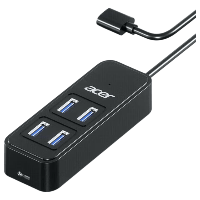 Acer USB 3.0 Hub, 4 Ports Expansion Dock, HUB Splitter, Extension Cable Converter, One-To with Power Port, Multi-Port Adapter for Laptops And Desktops, 1.5 Meters