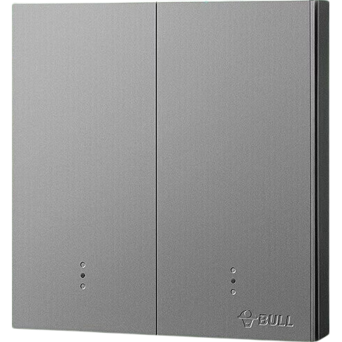 BULL Intelligent Switch, Voice/manual Control, No Network Required, Two-Position Remote Control Switch, Gray GTQ212