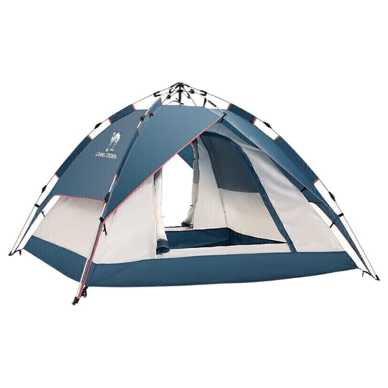 CAMEL Outdoor Hydraulic Tent, Fully Automatic Pop-Up Design, Picnic Silver-Coated, Sun Protection, Rainproof Camping Tent, A111-2 Deep Blue