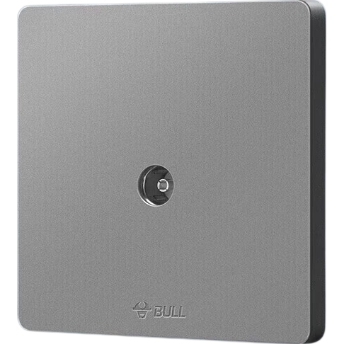 BULL Switch Socket, G12 Series, Insert-Type Single Branch TV Socket, 86-Type Concealed Installation, G12T103C, Space Gray