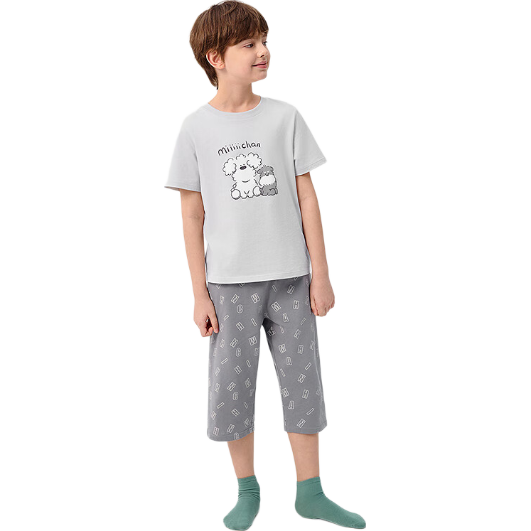 BALABALA Pajama Set for Boys And Girls, Home Wear, Air Conditioning Clothing, Summer Style [Mii Michan IP] 209225171208