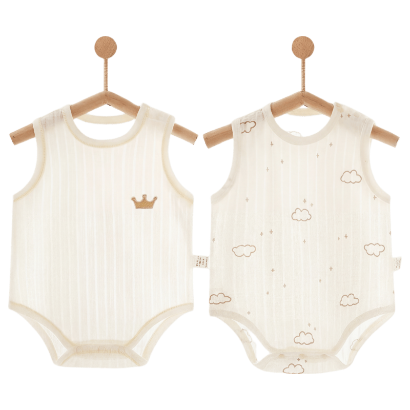 October Famous Newborn Baby Summer Thin Sleeveless Romper Yun Jian Xing Meng 66